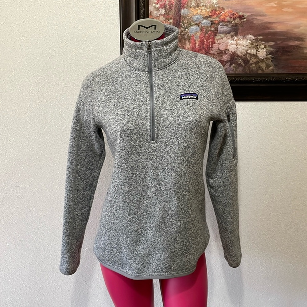 Patagonia Better Sweater MEDIUM Women's 1/2 Zip Fleece Shirt Jacket Gray Heather